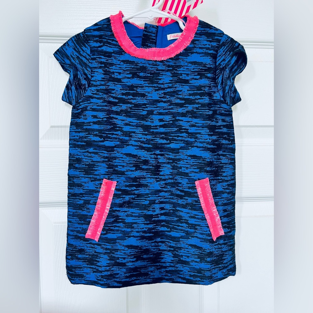 Billieblush girls blue pink dress short sleeve lined fun party birthday 2